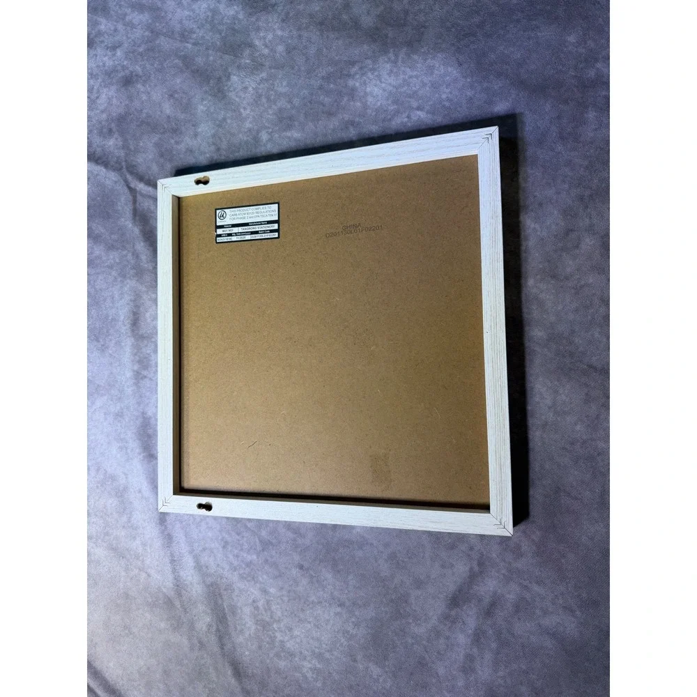 U Brands 14x14 Magnetic Dry Erase Weekly Planner Board Light Wood Frame White